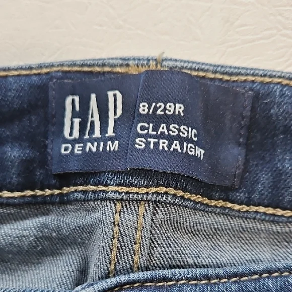 GAP Women's Dark Blue Straight Leg Jeans - Picture 2 of 5